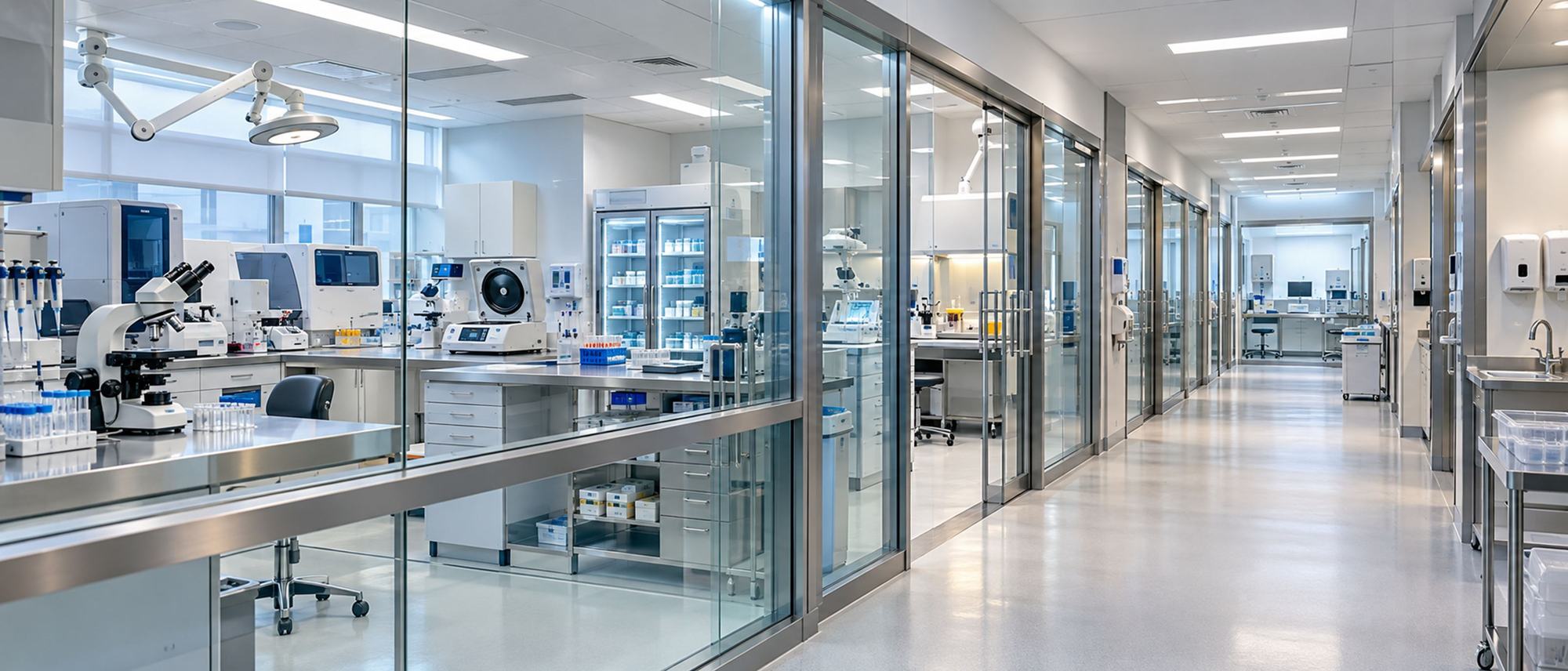Modern laboratory with clinical equipment, for healthcare and life sciences executive search